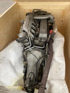 Mercedes OM 603 6 cylinder engine with gearbox